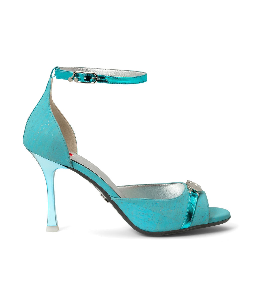 Popsandals | Cork ^ Stroon ~ Shiny Aqua * à la Magnetic