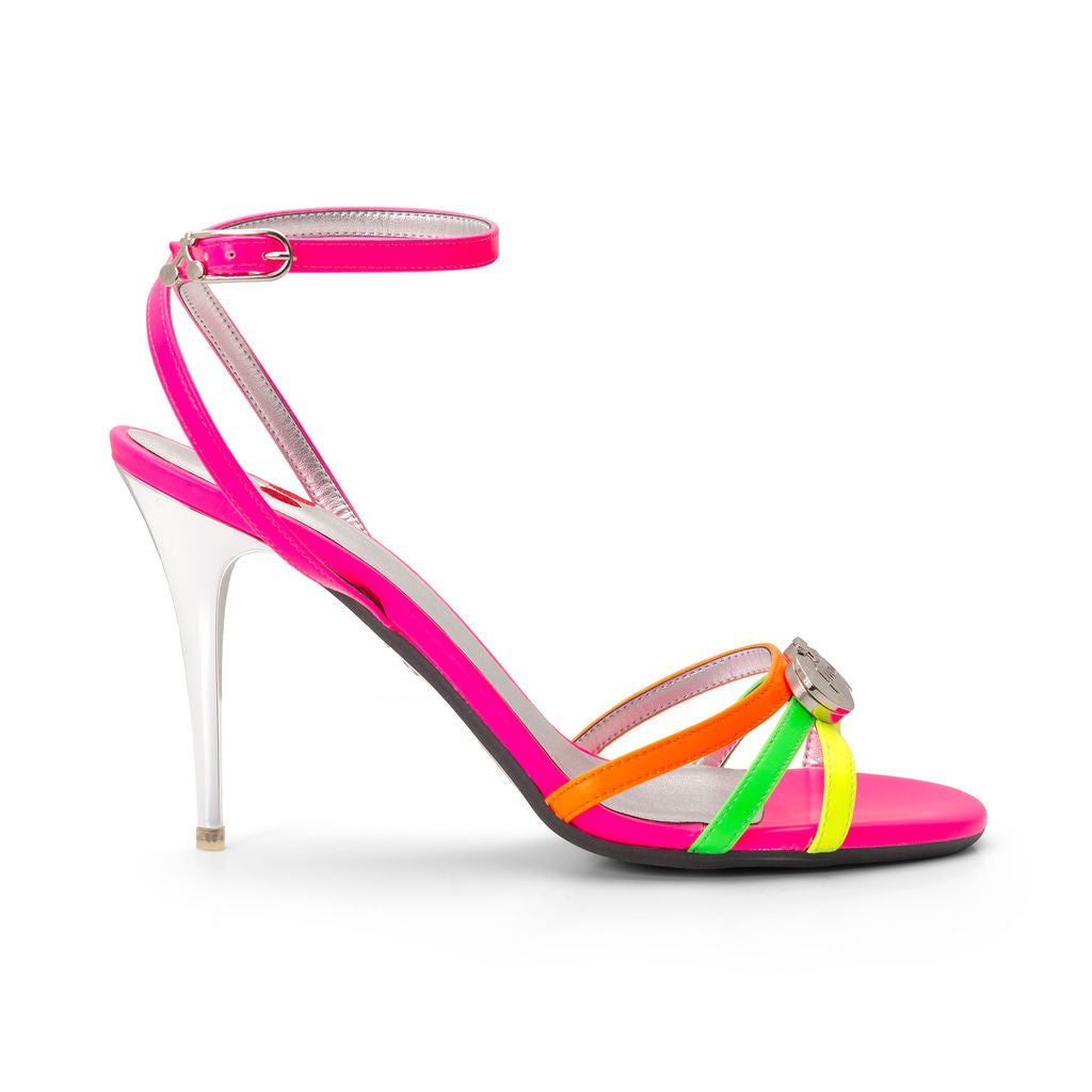 Popsandals | Recycled Leather ^ Stiletto Stick ~ Silver * à la Magnetic